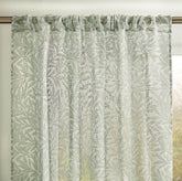 William Morris At Home Original Willow Sage Voile Slot Top Sheer Panel Curtains